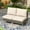 Grey, variant on Vicllax Outdoor Patio Conversation Set Contemporary Style Oak Rattan for Garden, Grey (2 Pcs)