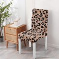thumbnail image 4 of Chic Leopard Dining Chair Covers 4 Pack Unique Polka Dot Print Washable Polyester Stretch Slipcovers Removable Seat Protector for Classic Dining Room, 4 of 7