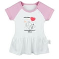 thumbnail image 2 of iDzn I Did Not Fart My Buff Blew You a Kiss Funny Dresses For Baby, Newborn Babies Skirts, Infant Princess Dress, 0-24M Kids Graphic Clothes (Pink Raglan Dresses, 18-24 Months), 2 of 5