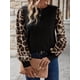 thumbnail image 4 of Camisas de Larga para Mujer, Blusas Raglán con Bloques de Color, Camisetas Básicas Informales de Cuello Redondo, Ropa de Moda de Otoño Negro XL, 4 of 10