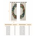 thumbnail image 6 of Fsddascl Christmas Nautical Blackout Curtains for Bedroom/Living Room, Thermal Insulated Kitchen Curtains, Winter Coastal Pine Anchor Starfish Grommet Darkening Window Treatment Drapes 27.5"x39"x2, 6 of 6