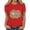 #02 Red, variant on Busydd Women's T-Shirts Mother's Day Round Neck Graphic Tees Casual Basic Summer Short Sleeve Tops for Women L