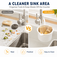 thumbnail image 6 of Faucet Hanging Strainer Sink Strainer Basket Self Cleaning Kitchen Sink Strainer Basket Faucet Hanging Food Catcher Auto Dump Filter for Leftovers Fruit and Veggies Wall Mounted Sink Draining Basket, 6 of 7
