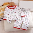 thumbnail image 2 of Gubotare Toddler Pajamas Girls Cute Pajama Sets Long Sleeve Lovely Sleepwear 2 Piece PJS Multiple Cartoon Jammies 3T 4T (Red,3-4 Years), 2 of 3