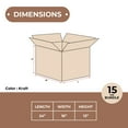 thumbnail image 6 of Corrugated Boxes 24 x 16 x 13" ECT-32 Brown Shipping/Moving Boxes 15 Boxes, 6 of 6