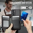thumbnail image 5 of JEEHOOD Case For Samsung Galaxy A14 4G/5G , M44 5G, RFID Blocking Compatible With MagSafe Detachable 2 In 1 Wallet With Snap fastening Card Holder,PU Leather Case,Kickstand Magnetic Protective Cover, 5 of 8
