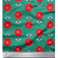 thumbnail image 1 of Soimoi Rayon Crepe Fabric Floral & Bee Insects Fabric Prints by Yard 46 Inch Wide, 1 of 3