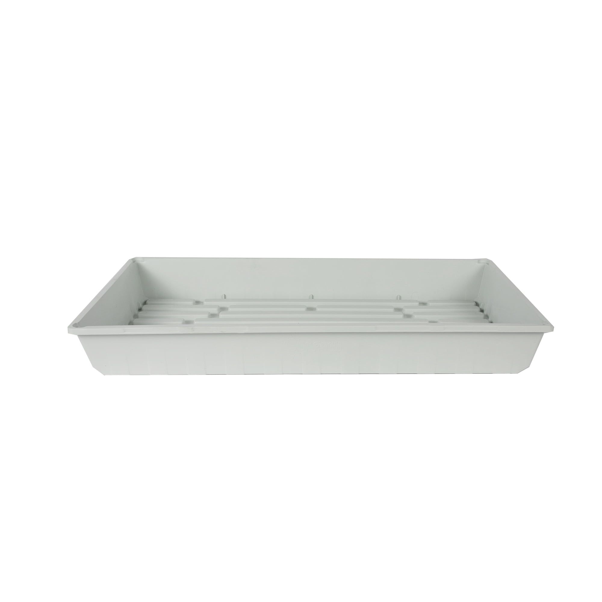 SUNPACK 10” x 20” Mega Plastic Seed Starting Tray, White, 2.5” - No Drainage Holes, Ideal for Greenhouses or Indoor Gardening - Made of Thick, Strong Plastic