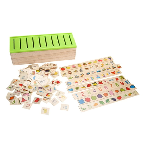 Caja de Juguetes de Clasificación de Madera Sunnimix Juguete Montessori para niños