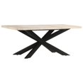 thumbnail image 1 of vidaXL Dining Table 180x90x76 cm Solid Bleached Mango Wood, 1 of 5