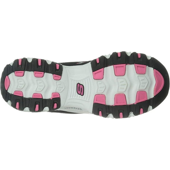 Skechers Womens D'Lites Low Top Lace Up Running Sneaker
