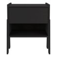 thumbnail image 1 of TUHOME Joy Nightstand  Engineered Wood Nightstands in  Black, 1 of 7