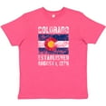 thumbnail image 3 of Inktastic Established August 1, 1876 Colorado Flag Youth T-Shirt, 3 of 5