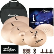 Zildjian I Series Pro Gig Cymbal Pack - 14" Hi Hats, 16" Crash, 18" Crash, and 20" Ride w/ Cymbal Bag, & Felts