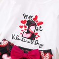 thumbnail image 4 of Baby Girl Valentine's Day Fall Winter Outfit Heart Print Long Sleeve Tops Skirt Pants 4Pcs Girls Clothes Black 6 M-12 M, 4 of 4