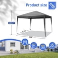 thumbnail image 5 of Ktaxon 10' x 10' Patio Canopy Party Tent Wedding Canopy Patio with 4 Side Walls Black, 5 of 7