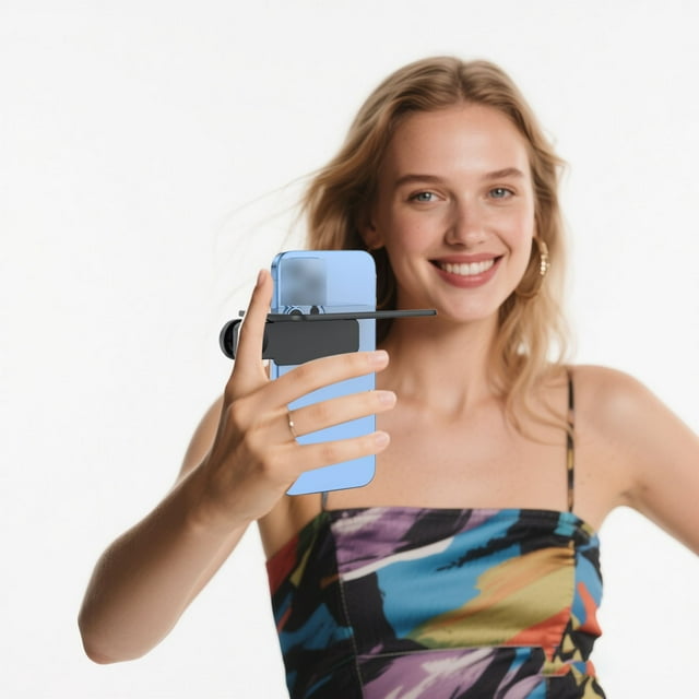Klonfd Universal Phone Mount Holder For Photography Stable Clip On Smartphone Grip Adjustable Angle Perfect For Content And Social Media Enthusiasts