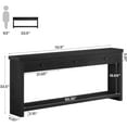 thumbnail image 2 of Tribesigns 70.9 inch Sofa Console Table with 3 Drawers, Extra Long Entryway Table with Open Storage Shelves for Living Room Entrance, Black, 2 of 7