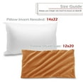 thumbnail image 3 of Nestl Velvet Throw Pillow Covers Solid Rectangle Soft Decorative Pillow Cover for Sofa, 12" x 20", Rust Orange, Pack of 4, 3 of 8
