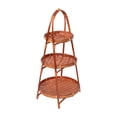 thumbnail image 1 of Cesta de fruta tejida de bambú, cesta de pan, cesta rústica de almacenamiento de alimentos, cesta de almacenamiento de bambú para cocina, escritorio, 3 Capas 45cmx22cm, 1 of 9