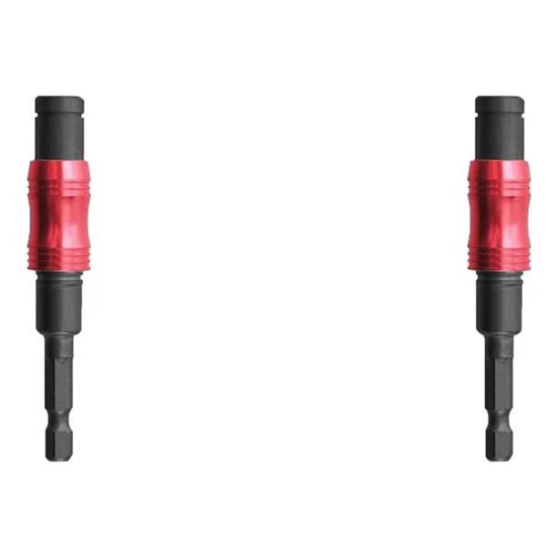 Eigraketly Punta de taladro de tornillo , soporte de broca de bloqueo de cambio rápido, herramienta de tornillo de taladro, guía de negro rojo 2Conjunto