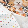 thumbnail image 4 of Homewish Kawaii Puppy Bedding,Cartoon Pet Dog Theme Duvet Cover Full,Beige,Polkadot Reversible,3 Pieces,1 Duvet Cover and 2 Pillowcases, 4 of 6