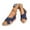 A Blue, variant on Sandals For Women Open Toe Simple Breathable Flat Shoes Ankle Strap Footwear Memory Foam Indoor Outdoor Shoes Black 36