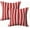 Muiti 2, variant on Set of 2 Red White Striped Candy Cane Background Pattern Throw Pillow Covers 18X18 Inch Decorative Pillow Cases for Couch Bedroom Living Room