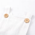 thumbnail image 5 of BRGZLK Newborn Baby Girls Boys Romper Summer 2026 Solid Color Sleeveless Backless Jumpsuit Infant Lightweight Comfortable Cotton Overalls Outfits White 12-18 Months, 5 of 5