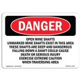 thumbnail image 1 of SignMission OS-DS-A-1218-L-1876 12 x 18 Po Signe de Danger OSHA - Puits de Mine Ouverts Non Marqués, 1 of 1