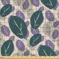 thumbnail image 2 of Ambesonne Botanical Fabric by the Yard, Leaves Dots Retro Garden, 3 Yards, Dark Slate Blue and Violet, 2 of 5