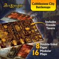 thumbnail image 3 of Arcknight The Cobblestone City Roleplaying Battlemaps; 16 Modular RPG Maps in 8 Double-Sided Pages, 1"" Square Grid, Modular & Versatile Design for Tabletop Gaming - for Dungeons & Dragons, Pathfinder, 3 of 7