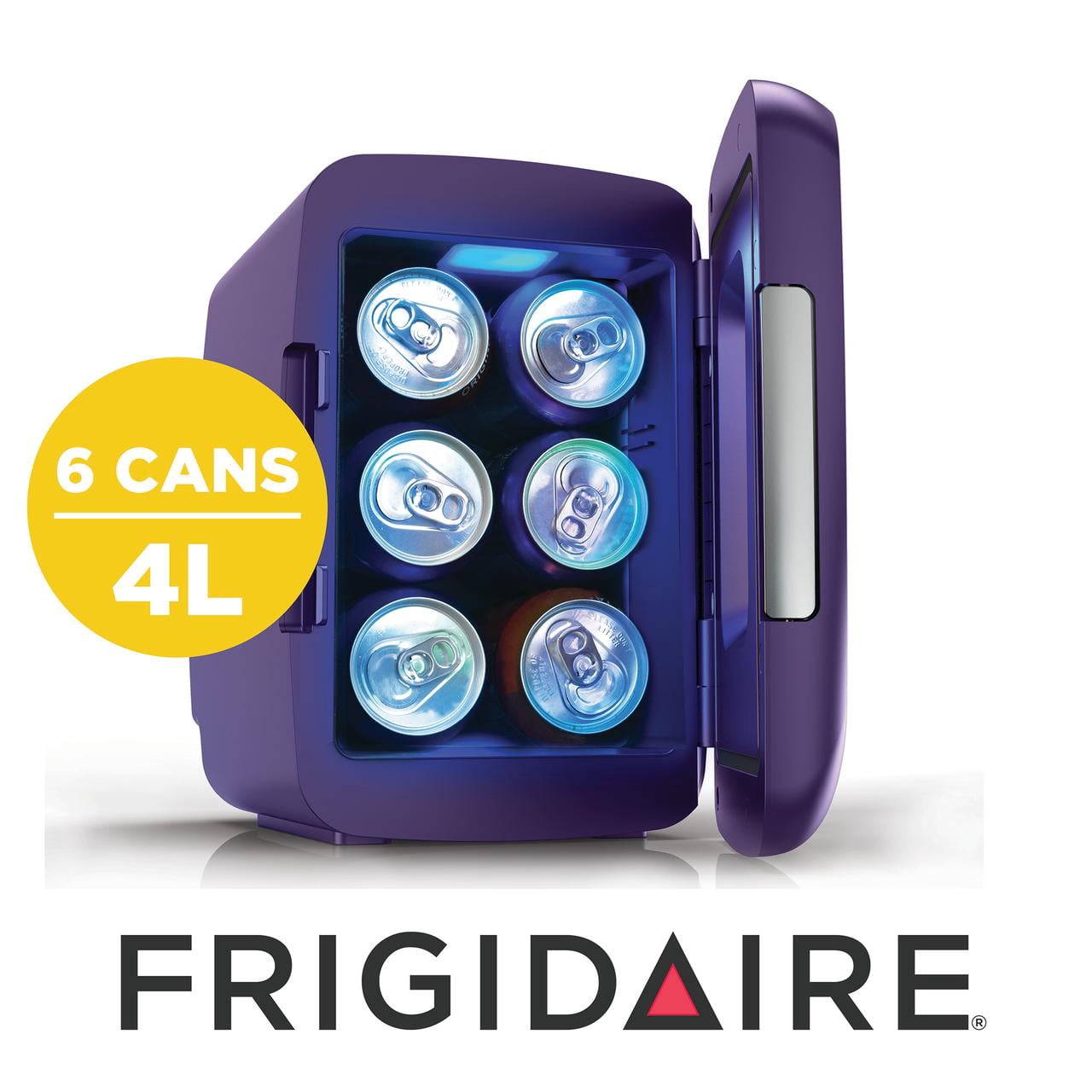 Frigidaire 6-Can Retro Gaming Light-up Portable Beverage Mini Fridge, EFMIS179 (Purplehaze)