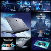 Thunderobot Storm 17 Gaming Laptop, 17.3 FHD 144Hz, Core i7-13620H, GeForce RTX 4050, 32GB RAM, 1TB SSD, RGB Keyboard, Win 11 Home