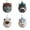 A 1PCS & B 1PCS & C 1PCS & D 1PCS, variant on 4/1PCS Cat Christmas Ornament Mini Furry Ornaments Cat Christmas Tree Hanging Decoration Plush Artificial Pet Decor with Hat for Xmas Holiday Birthday Gift