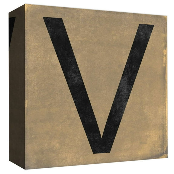 PTM Images,"V", 20x20, Decorative Canvas Wall Art