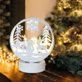 thumbnail image 4 of Adornos navideños, adornos navideños, regalos navideños, luz nocturna navideña LED de hierro forjado, artesanías huecas brillantes, adorno para ventana de mesa navideña, lámpara de hierro forjado, 4 of 6