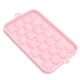 thumbnail image 3 of Bandeja de 25 cubitos de hielo de silicona de fácil liberación, molde para hacer bolas de hielo, mini bandeja redonda con tapa, color rosa, 3 of 14