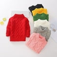 thumbnail image 3 of Baby Girls Turtleneck Sweaters High Collar Long Sleeve Solid Color Pullover Cute Tops Warm Winter Outfits for Toddler Baby Boys Girls 6-12 Months, 3 of 3