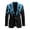 Blue Octopus Tentacle Print, variant on Black White Dragon Print Polyester Business Casual Suit with Pockets, Slim Fit Single Breasted One Button Blazer for Prom