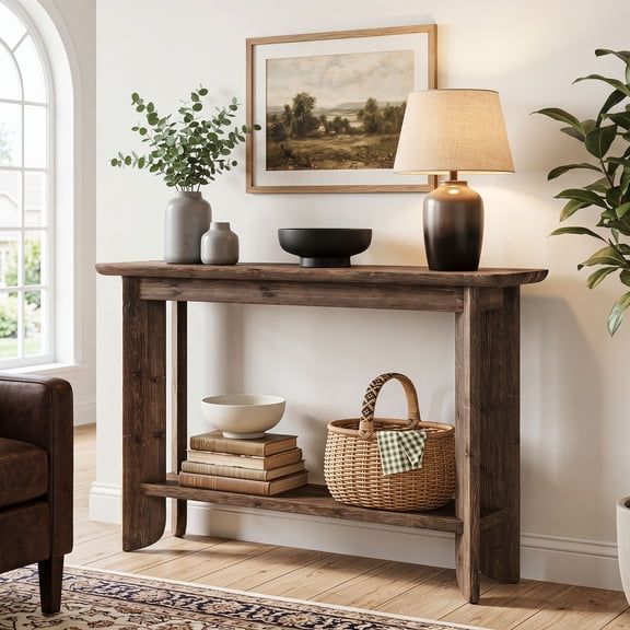 Tribesigns Solid Wood Entryway Table for Living Room Hallway Entrance