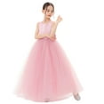 thumbnail image 3 of Ekidsbridal Satin Backless Tulle Formal Flower Girl Dress for Junior Pageants Birthday Party Gowns 722 10, 3 of 6