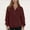 *Wine, variant on ClodeEU Womens Oversized Sweatshirt,Casual Half Zip Pullover, Long Sleeve Drop Shoulder Top Khaki,Womens Plus L