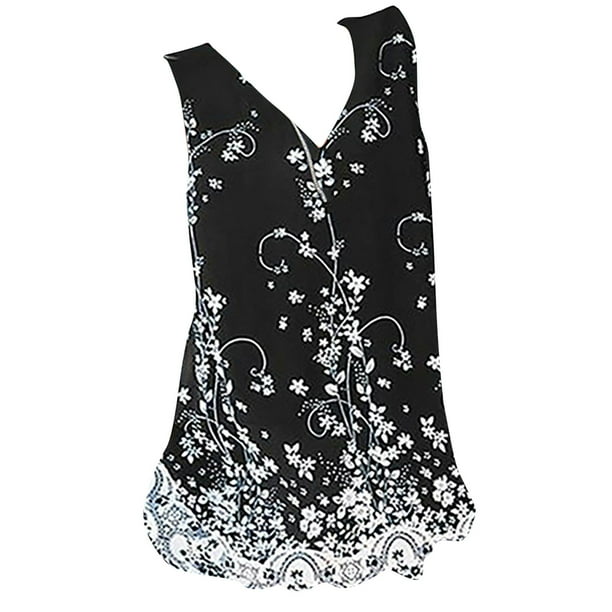 Summer Tops for Women 2023 Trendy Ribbed V Neck Sleeveless T