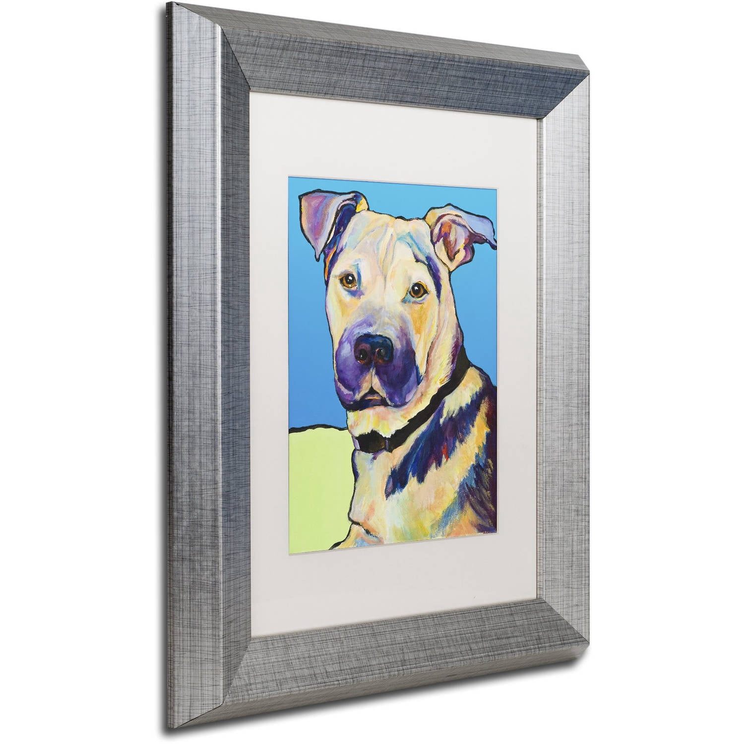 Trademark Fine Art "Tag" Canvas Art by Pat Saunders-White, White Matte, Silver Frame