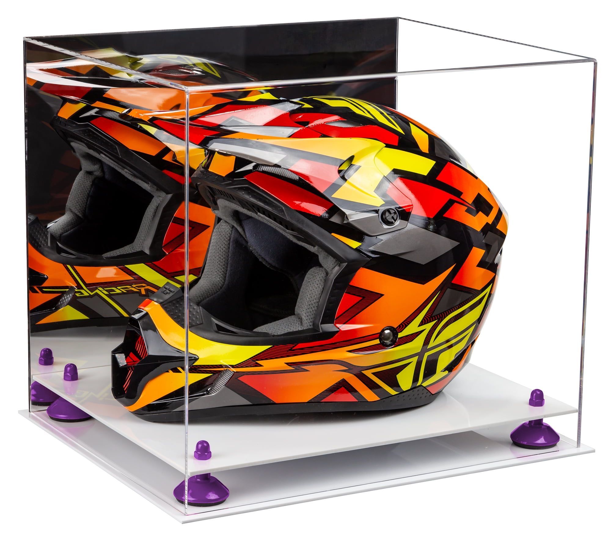 Acrylic Motorcycle Motocross or Nascar Racing Helmet Display Case with