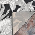thumbnail image 2 of Couristan Dolce Flora 8'1" x 11'2" Nero Black Outdoor Rug, 2 of 7