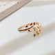 thumbnail image 3 of Anillo abierto ajustable abierto ajustable de laurel Proceso de electrochapado Vintage Dainty de geometría 1x para amor , oro oro Magideal Anillo abierto ajustable, 3 of 6