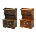 thumbnail image 6 of URTERYSER 1/16 Scale Miniature Wooden Sideboard Cupboard Bookshelf for Dollhouses Kitchen and Living Room Display Decors Furniture walnut color, 6 of 8