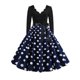 thumbnail image 1 of Vestido de mujer de manga larga elegante Vinatge fiesta de Navidad vestido veraniego invierno cuello en V traje de Año Nuevo ropa S ~ 3XL, 1 of 5